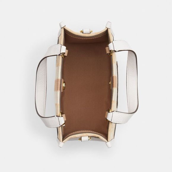 Dempsey Tote Bag 22 In Signature Jacquard With Stripe And Coach Patch - Picture 3 of 6